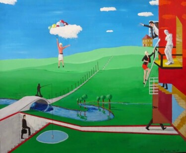"Out of Perspective." başlıklı Tablo Paul Sullivan tarafından, Orijinal sanat, Akrilik Ahşap Sedye çerçevesi üzerine monte e…