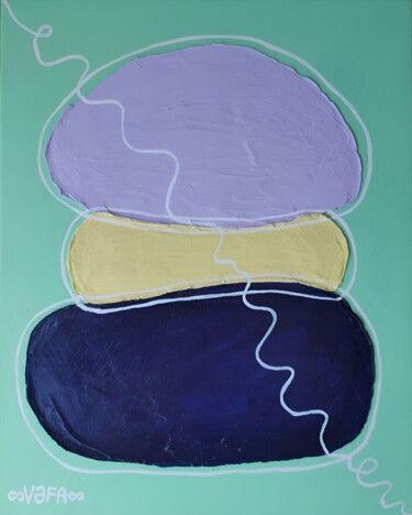 Zen Minimalism. Textured Stones 绘画 标题为“Zen Minimalism. Tex…” 由Vafa Majidli, 原创艺术品, 丙烯 安装在木质担架架上