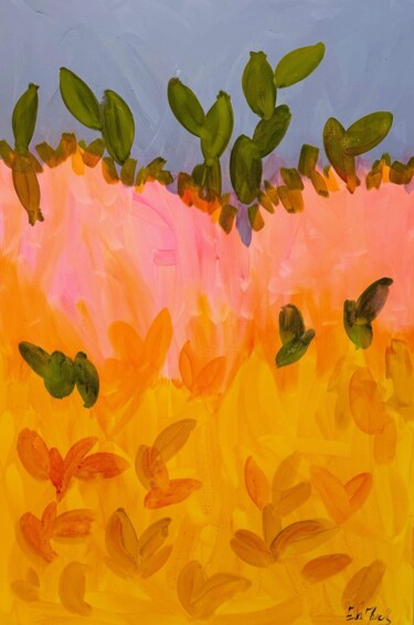 Pittura intitolato "2024 CACTUS 1 EVAMA…" da Eva Marc'H, Opera d'arte originale, Acrilico