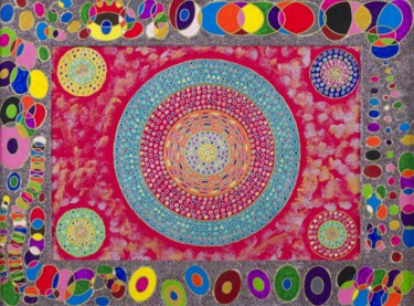 Peinture intitulée "coeur de bulles " par Vincent Schurck, Œuvre d'art originale, Acrylique