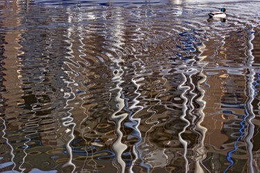 Photographie intitulée "Reflets marins 341" par Daniel Gautier, Œuvre d'art originale, Aluminium