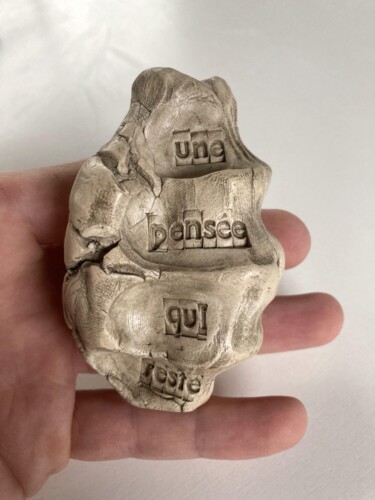 "Une Pensée qui reste" başlıklı Heykel Raphaël Tiberghien tarafından, Orijinal sanat, Terracotta