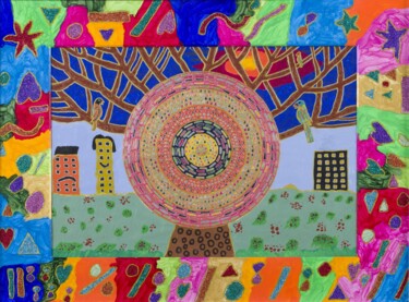 Peinture intitulée "enfance " par Vincent Schurck, Œuvre d'art originale, Acrylique