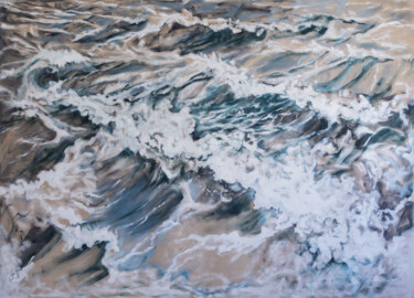 Peinture intitulée "Ocean, Seignosse" par Aude Monier, Œuvre d'art originale, Acrylique