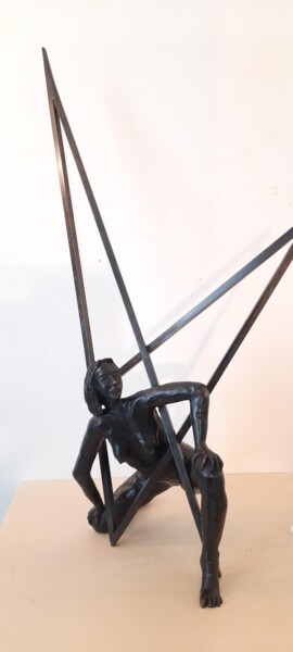 Scultura intitolato "Dovile " da Reno Sculpteur, Opera d'arte originale, Bronzo