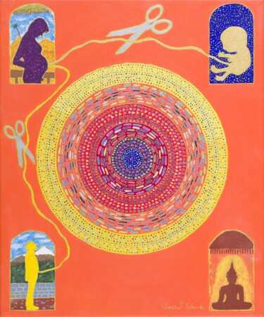 Peinture intitulée "coupe,coupe " par Vincent Schurck, Œuvre d'art originale, Acrylique