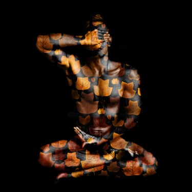 Digital Arts με τίτλο "homme-feuille-ferdi…" από Daniel Nassoy, Αυθεντικά έργα τέχνης, Ψηφιακή εκτύπωση