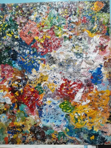 제목이 "Explosion"인 미술작품 Abderrahim El Moujaouid로, 원작, 아크릴