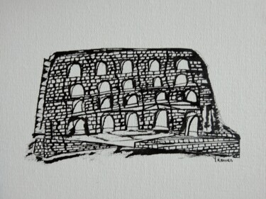 "AQUEDUC" başlıklı Resim Yammes tarafından, Orijinal sanat, Mürekkep