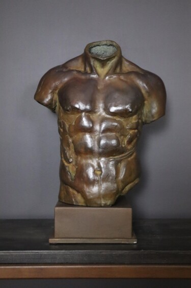 Sculpture titled "Torse Antique "cont…" by Jean Gabriel Mondié, Original Artwork, Bronze