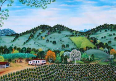 Pintura intitulada "Cafezal em flor - L…" por Francisco Severino, Obras de arte originais, Óleo