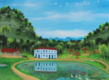 Pintura intitulada "Fazendinha - La pet…" por Francisco Severino, Obras de arte originais, Óleo