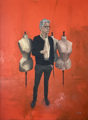 Peinture intitulée "Le couturier" par Pellen Pascal, Œuvre d'art originale, Huile