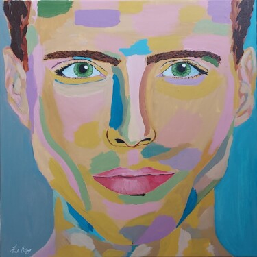 Painting titled "Lucas" by Axelle Biltgen, Original Artwork, Acrylic