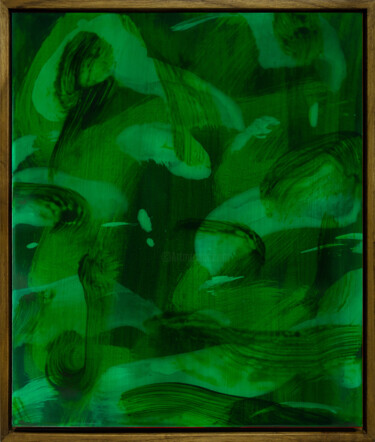 绘画 标题为“Green While” 由Kitikong Tilokwattanotai, 原创艺术品, 丙烯