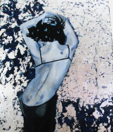 "Blue Dance" başlıklı Kolaj Véronique Aufrere tarafından, Orijinal sanat, Akrilik
