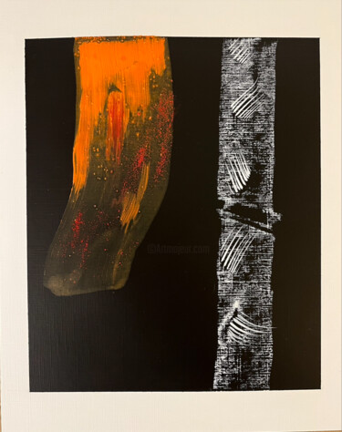 Tekening getiteld "Sans titre I" door Pierre Bastaroli, Origineel Kunstwerk, Acryl