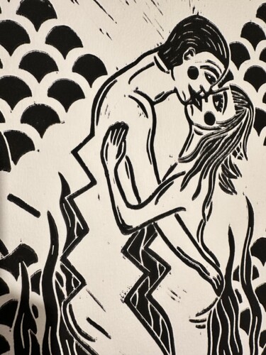 Dessin intitulée "EA Zig zig avec toi " par Lyseopaine, Œuvre d'art originale, Impression numérique