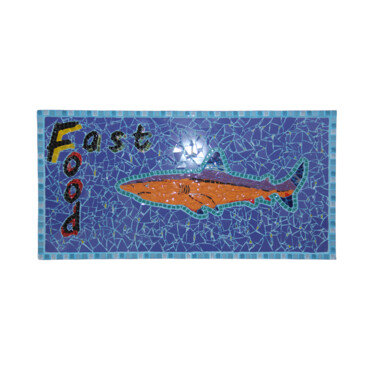 Skulptur mit dem Titel "“Sea fast food”" von Trm (Thomas Rouan Mosaïste), Original-Kunstwerk, Emaille