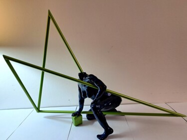 雕塑 标题为“Blue Spider ” 由Reno Sculpteur, 原创艺术品, 树脂