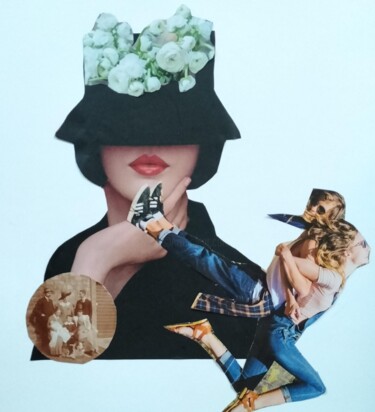 Collages intitulée "FUTUR" par Lielie Sellier, Œuvre d'art originale, Collages