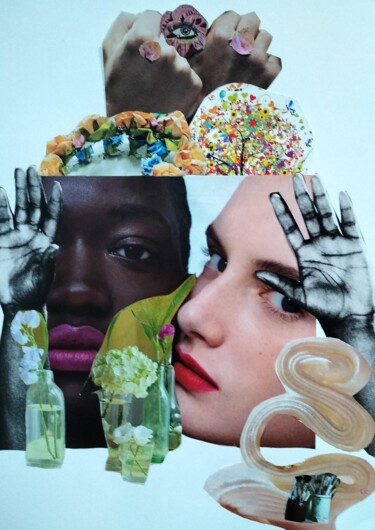 Collages getiteld "PEACE" door Lielie Sellier, Origineel Kunstwerk, Collages