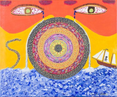 Peinture intitulée "les larmes de l'océ…" par Vincent Schurck, Œuvre d'art originale, Acrylique