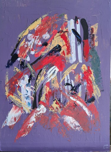 Peinture intitulée "Rouge, blanc, noir" par Jean Marc Bramy, Œuvre d'art originale, Acrylique