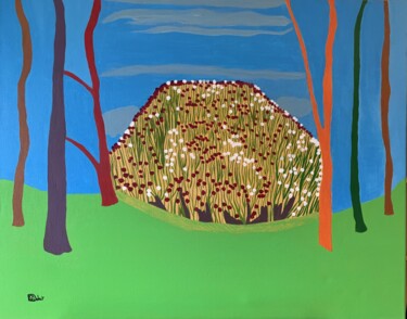 Peinture intitulée "Flore" par Violette Guardia Decoin, Œuvre d'art originale, Acrylique Monté sur Châssis en bois