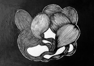 Tekening getiteld "BOUND 62" door Brigitte Nahon, Origineel Kunstwerk, Inkt