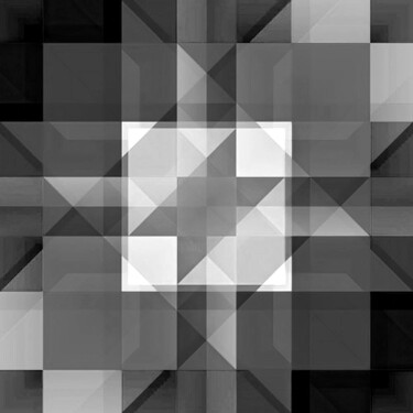 Drawing titled "Squares in motion –…" by Alain Longuet, Original Artwork, Digital Print