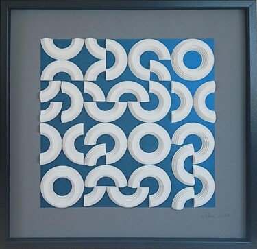 Sculptuur getiteld "Circle diffraction " door Efka, Origineel Kunstwerk, Papier