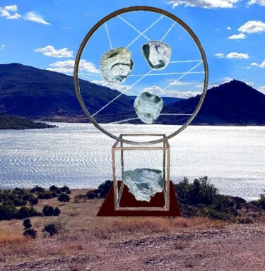 Sculpture titled "2024 . C22 Quatre s…" by Alain Despres, Original Artwork, Stone