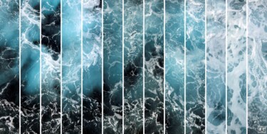 Photographie intitulée "Fragments de vagues" par Daniel Gautier, Œuvre d'art originale, Aluminium