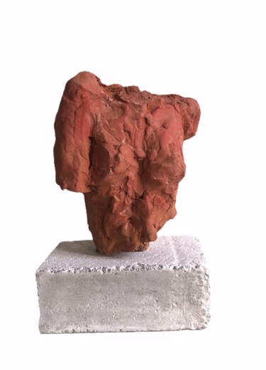 Scultura intitolato "torse brique" da Dominique Ganiage, Opera d'arte originale, Argilla