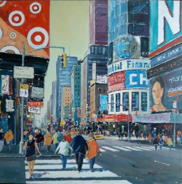 Pintura titulada "New York" por Philippe Euger, Obra de arte original, Oleo