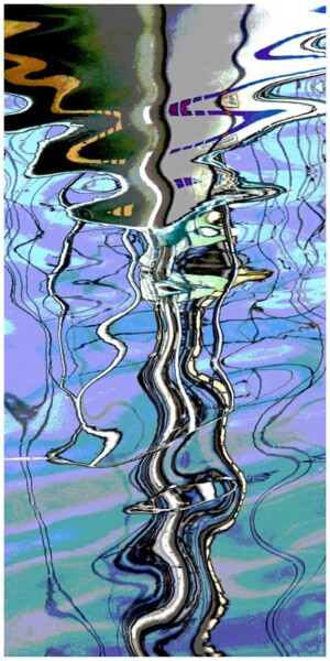 Photographie intitulée "Reflets marins Norm…" par Daniel Gautier, Œuvre d'art originale, Acrylique