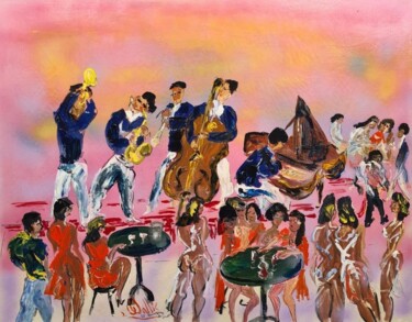 Pittura intitolato "Le Quintette au Spl…" da Ki Galerie, Opera d'arte originale, Olio