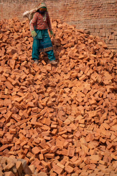 Photography titled ""Bricks"" by Guilhem Nascimben, Original Artwork, Digital Photography