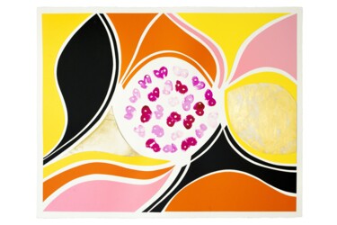 Collages titled "Eclosion corporelle " by Virginie Rasmont, Original Artwork, Collages