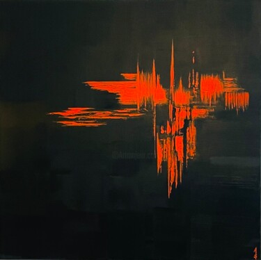 Pittura intitolato "Série noire N°5" da Audrey Steiner, Opera d'arte originale, Acrilico Montato su Telaio per barella in le…