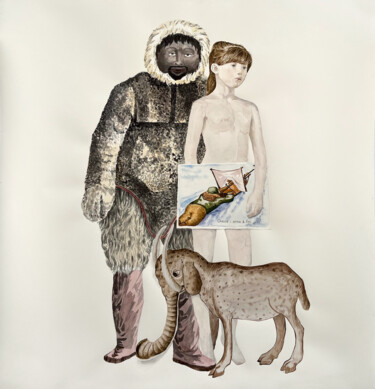 Drawing titled "Coming back to my o…" by Nathalie Talec, Original Artwork, Watercolor