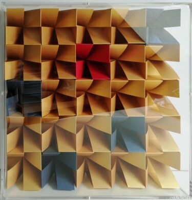 Sculpture titled "Construction 007 " by Efka, Original Artwork, Paper