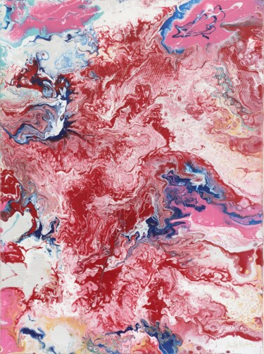 Peinture intitulée "Lava Lake" par Smita Mishra, Œuvre d'art originale, Acrylique