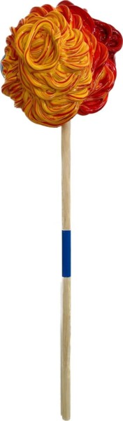 Sculpture intitulée "Lollipop citron-fra…" par Audrey Steiner, Œuvre d'art originale, Bois