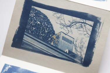 limited artist book: GOLDEN LIGHT AND BLUE SHADOWS Light studies of the Vienna Secession Building Drawing titled "limited artist book…" by Eva-Maria Raab, Original Artwork, Cardboard