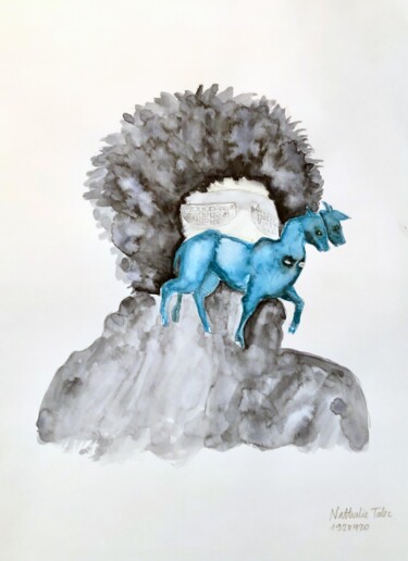 Drawing titled "THE ONE WHO FEELS B…" by Nathalie Talec, Original Artwork, Watercolor