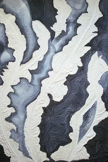 图画 标题为“bas-reliefs papier” 由Vanessa Dargier Miquieux, 原创艺术品, 丙烯