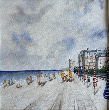 Peinture intitulée "Les planches à Trou…" par Gabrielle, Œuvre d'art originale, Aquarelle