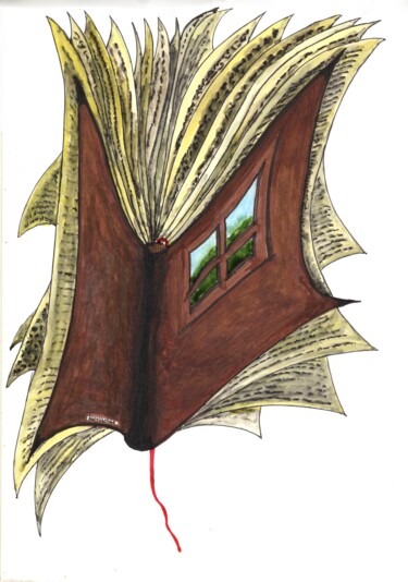 Drawing titled "Ogm Livre 01" by Maurice Amzallag Mo, Original Artwork, Digital Print